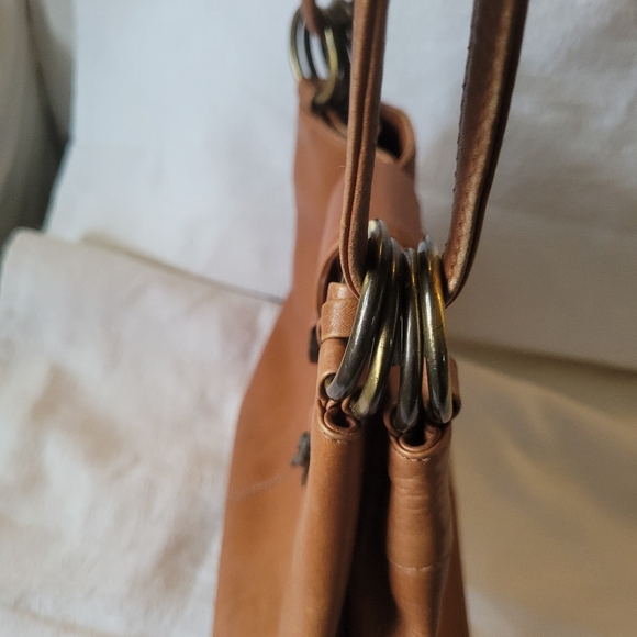 Vintage American Angel Tobacco Cognac Leather Hand/shoulder Bag - Picture 7 of 8